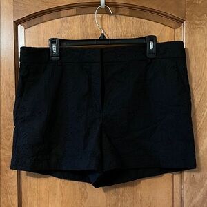 LOFT Black Eyelet Rivera Shorts